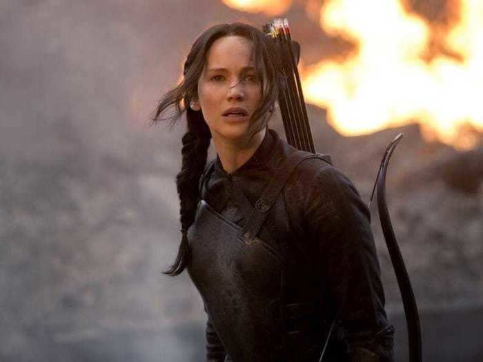 Lawrence stars as an arrow-slinging heroine in "The Hunger Games: Mockingjay - Part 1" (2014).