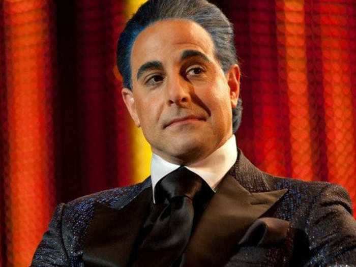 Stanley Tucci played the colorful Hunger Games host named Caesar Flickerman.
