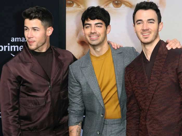 At the premiere of their Amazon documentary in June, Nick and Kevin wore similar colors while Joe dressed in a mustard shirt.