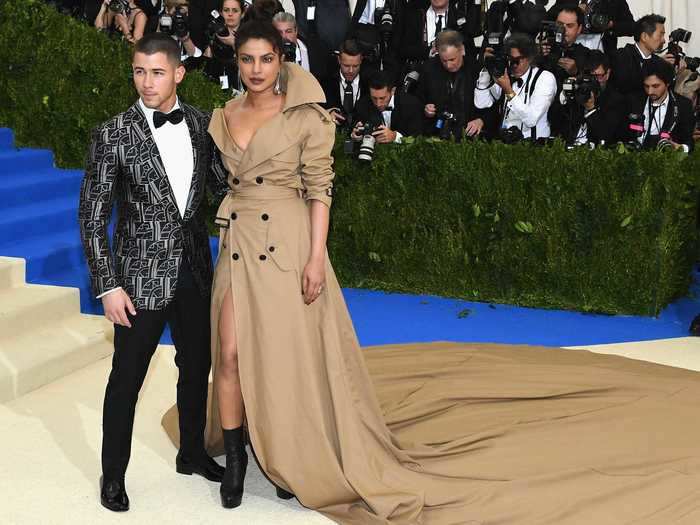 In May 2017, Nick attended the Met Gala with future-wife Priyanka Chopra. They both wore outfits designed by Ralph Lauren.