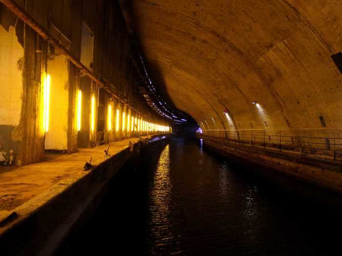 The base is buried under nearly 400 feet of rock.