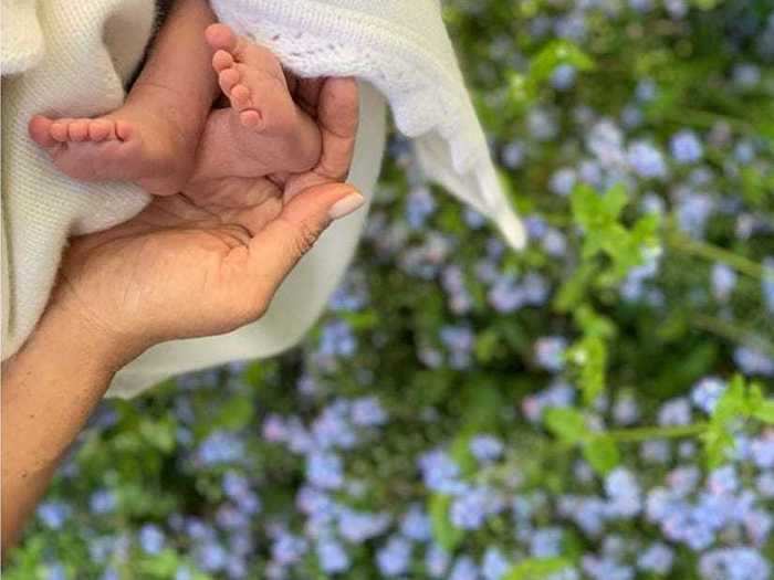 The Duchess of Sussex posted a photo cradling baby Archie