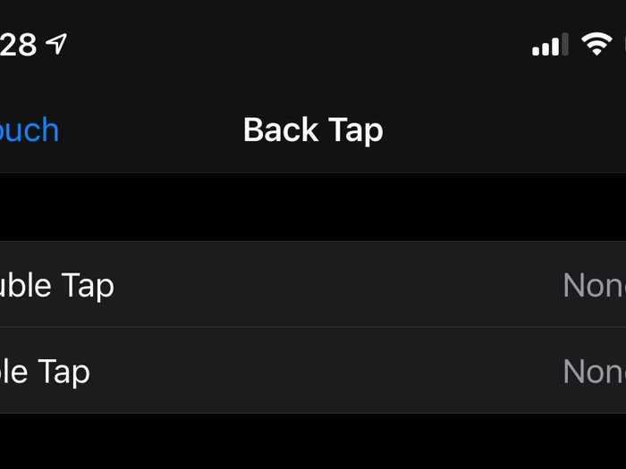 Decide whether you want to double tap or triple tap the back of your phone when using "Back Tap."