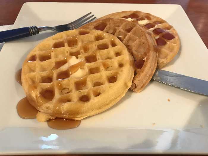 Heat them up quickly to avoid soggy waffles.