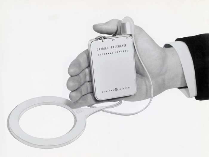 In 1957, the first battery-operated, wearable pacemaker was sold to consumers. It used an electric current to help regulate heart problems.