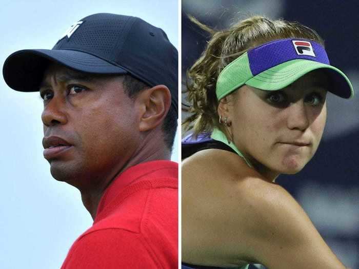 8. Tiger Woods and Sofia Kenin — $56.5 million difference in total earnings