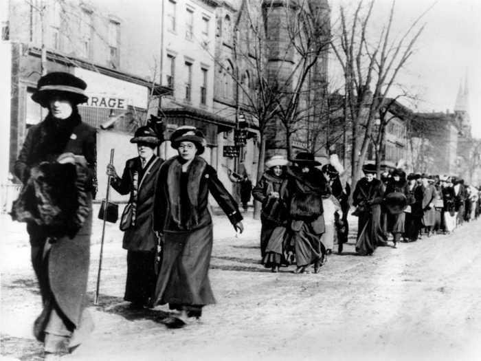 "General" Rosalie Jones earned her nickname by leading the "Suffrage Army" in marches across the US.