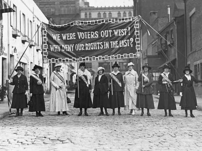 Some women had voting rights before the 19th Amendment was passed, but most were barred from the polls.