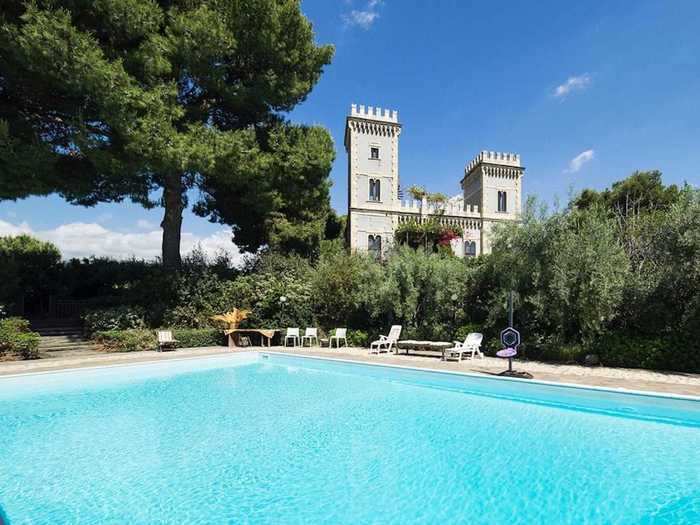 You can stay in an Italian castle with a private pool.