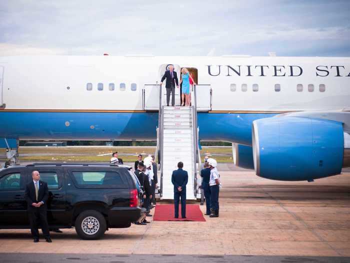 During the Obama administration, Biden also frequently flew on Air Force Two.