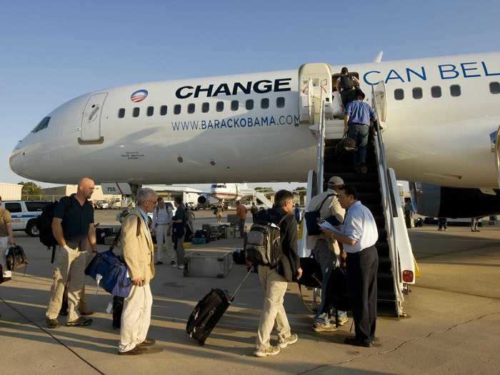 The last time Biden had a campaign plane was in 2008 when he was running for vice president, along with Obama, and often traveled onboard the campaign