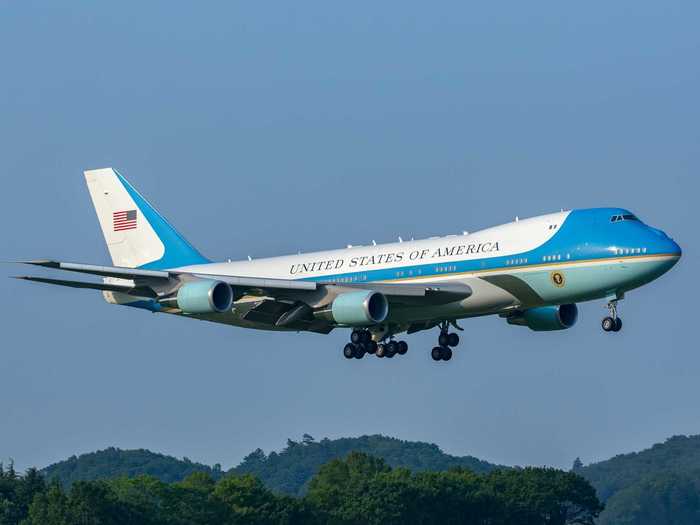 Now, the president flies around on a slightly larger campaign plane, Air Force One.