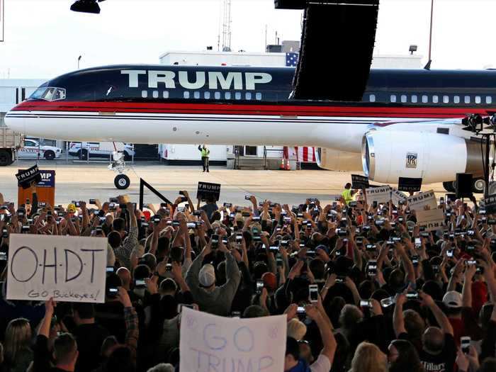 The Boeing 757 nicknamed "Trump Force One" would be the aerial face of the campaign, flying Trump from city to city for airport rallies.