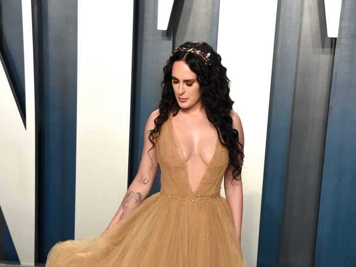 Rumer Willis put a romantic spin on the naked dress trend in a semi-sheer gown, which she wore to the 2020 Vanity Fair Oscars after-party in February.