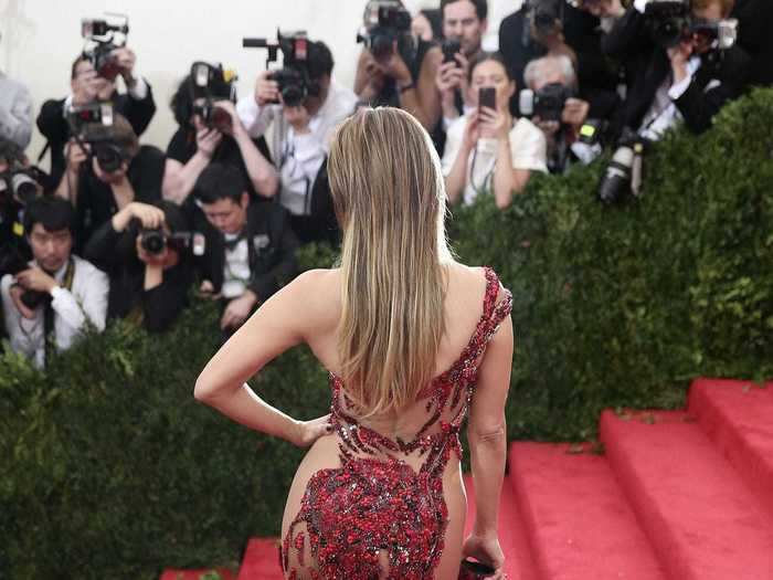 And it looked even more risqué from the back.