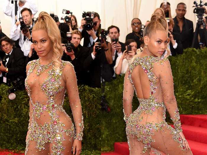 Beyoncé wowed in this bejeweled Givenchy gown at the 2015 Met Gala.