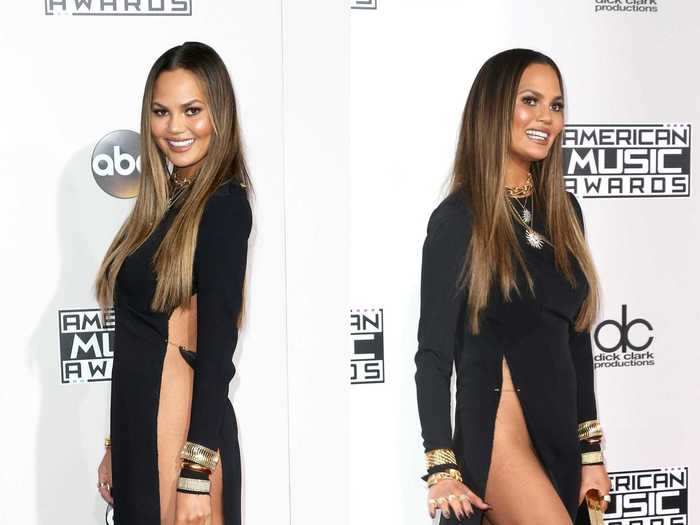 Fast forward to the 2016 American Music Awards, and Chrissy Teigen made waves with her dress held together with a safety pin.