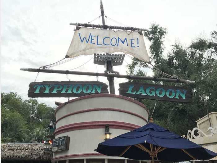 Guests used to be able to swim with sharks at Typhoon Lagoon.