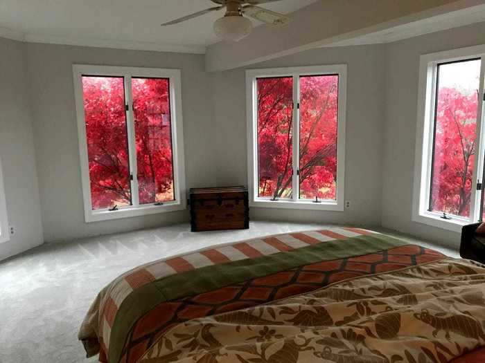 The master bedroom has also been transformed from dark and dreary to colorful and cozy.