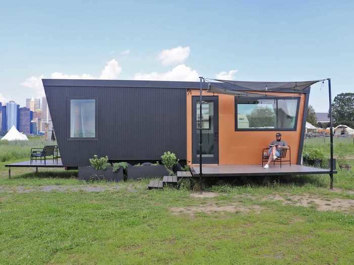 This tiny house actually had two decks.