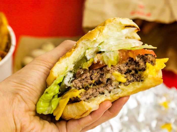 The Five Guys bacon cheeseburger is great, according to one chef, thanks to the grilled mushroom add-on.