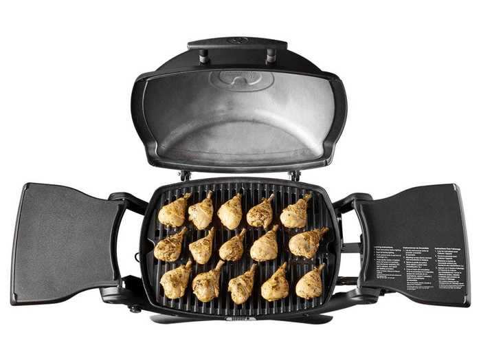 A compact outdoor grill