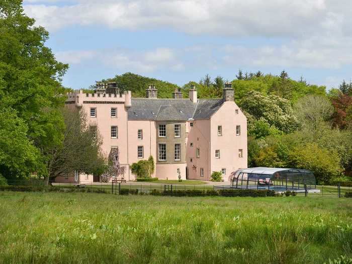 Castle of Park in Scotland is a beautiful peachy pink mansion in Scotland, currently on sale for £1.5 million ($1.98 million).