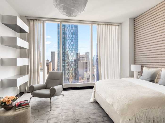 The guest suite features a view of One57, another supertall Billionaires