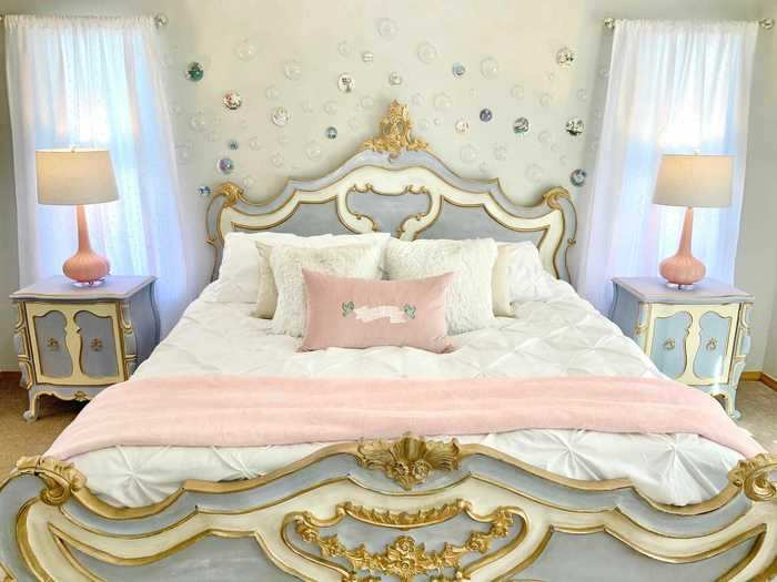 The most recent project Kelsey and Eric worked on was their "Cinderella" master bedroom.