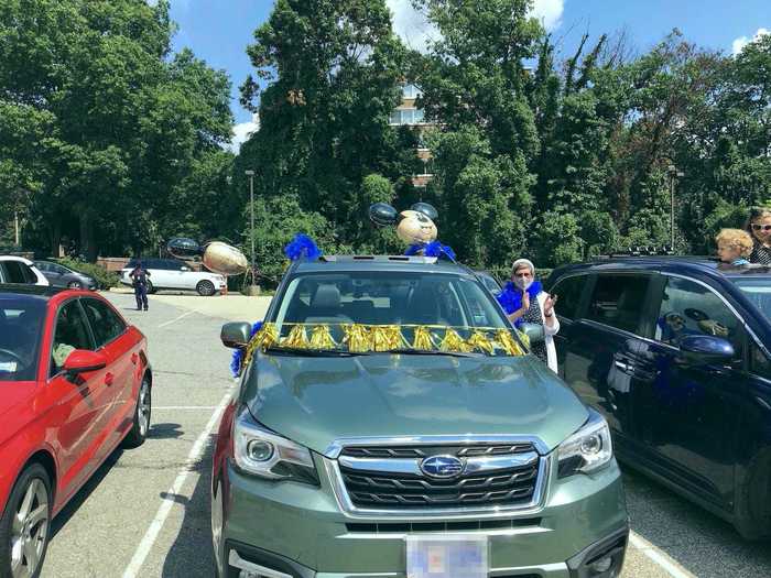 Other guests soon began to arrive with their decked-out cars.