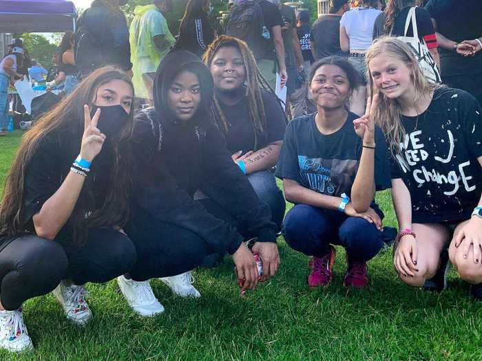 Nya Collins, Jade Fuller, Kennedy Green, Emma Rose Smith, Mikayla Smith, and Zee Thomas, 14 to 16, are leading the next generation of protest organizers.