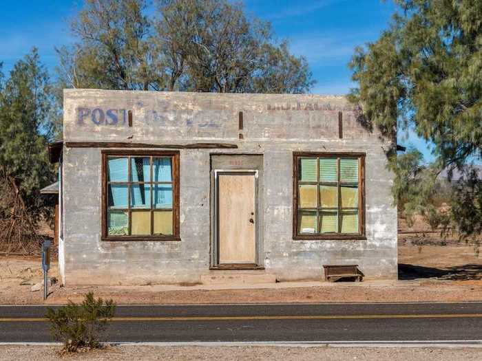 A forlorn post office remains in Kelso, California, a mining town that emptied out in the 1980s.