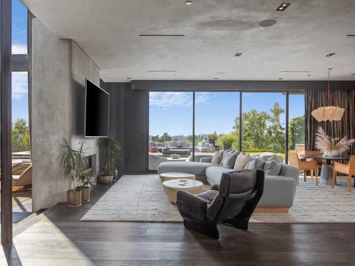 And the family room flows into another sitting area.