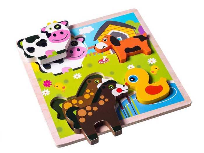 A puzzle with graspable pieces for little hands