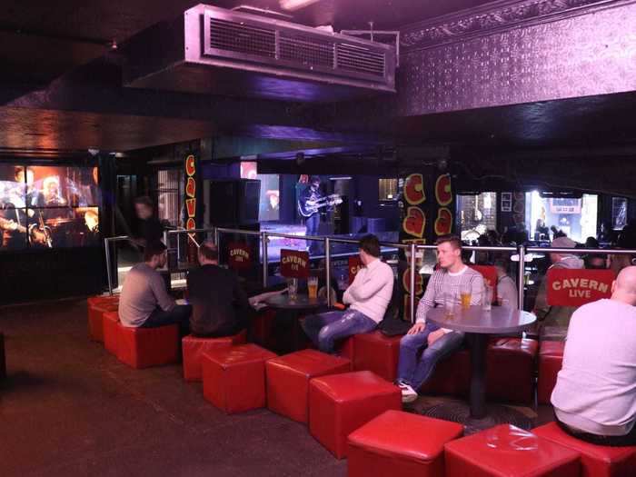 There was a huge photo of Adele on the wall from when she performed at the Cavern Club in 2011, plus a huge screen showing Paul McCartney. There was a definite feeling of being at an iconic venue where countless stars have performed over the years.