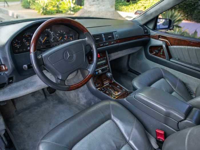 ... and features a gray leather interior — very 