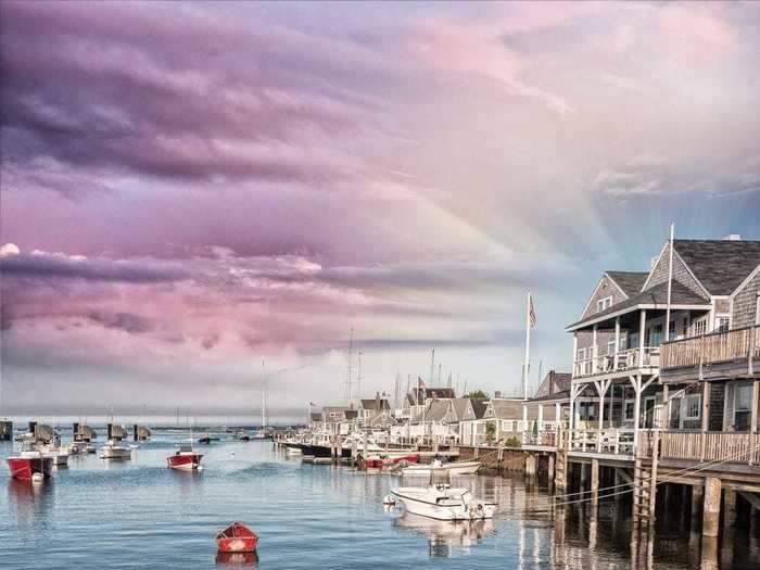 Nantucket in Massachusetts is around three and a half hours from Boston, Massachusetts, which includes an approximately one-hour ferry ride.
