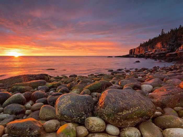 Mount Desert Island in Maine is around four and a half hours from Boston, Massachusetts, and about two hours from both Augusta, Maine, and Portland, Maine.