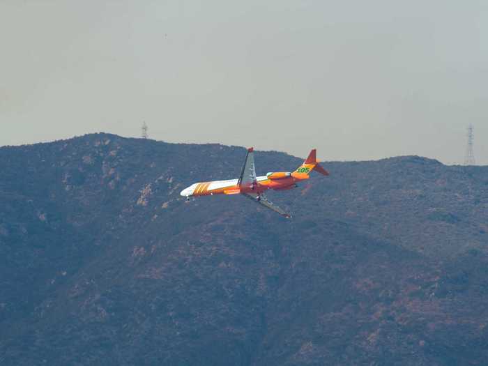 The Long Beach-built aircraft arrived in Oregon – flying for Erickson Aero Tanker – after careers flying passengers for the likes of Iberia, Scandinavian Airlines, and Japan Airlines, among others.