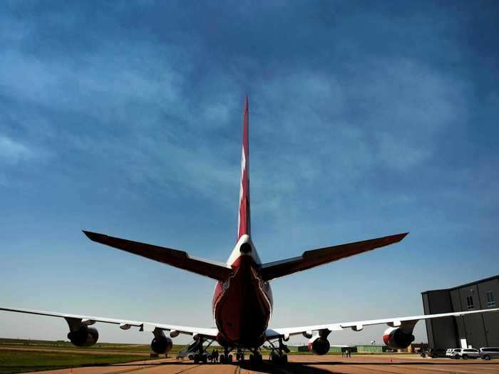 Other than that, it looks like a normal Boeing 747 from the outside with no indication that it