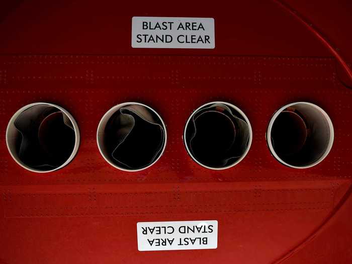 The contents of the tanks will then flow out of these ports on the aircraft