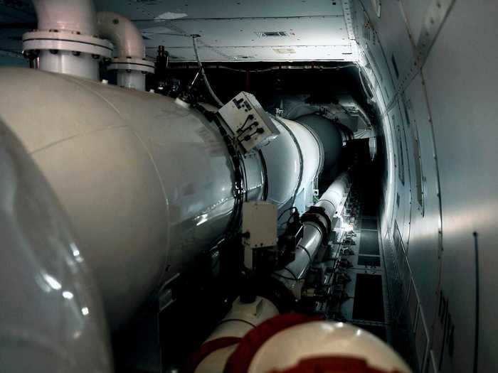 Stretching nearly the length of the aircraft, the tanks can hold 19,200 gallons of water or fire retardant.