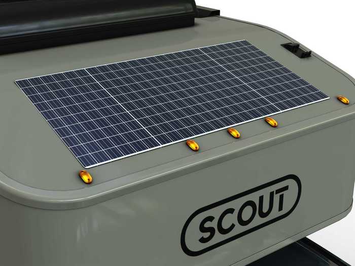 Like other Scout Campers units, the interior of the Kenai is in part powered by its 160-watt solar panels.