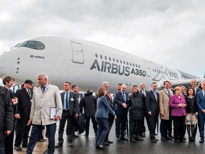 The A350 is fitting for the German government as Airbus production sites across the country help build each model.