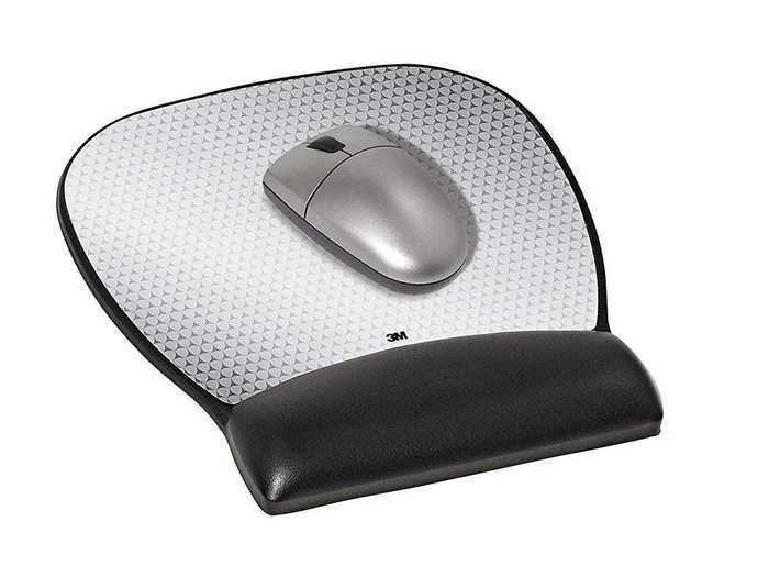 A mousepad with a wrist rest to prevent RSIs