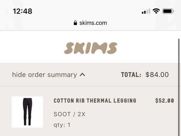 My order total was $84, which meant I got free shipping.