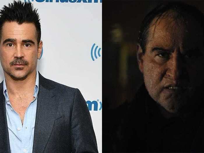 Colin Farrell looks unrecognizable as Oswald Cobblepot.