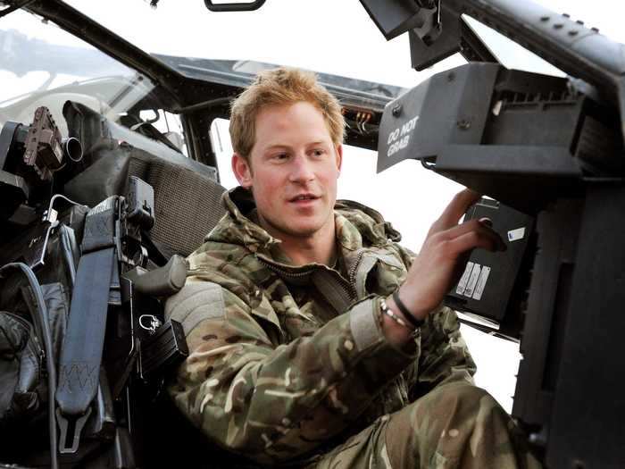 Prince Harry can pilot a helicopter.