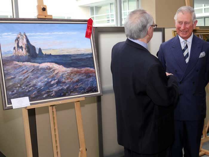 Prince Charles is a talented painter of outdoor scenes.