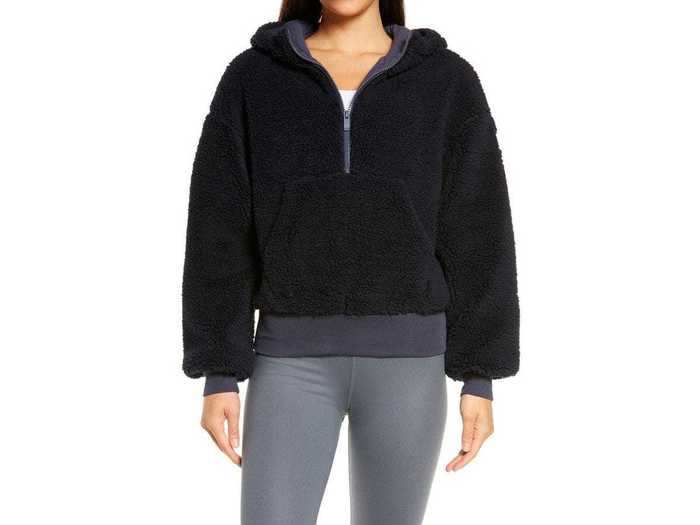 Alo Yoga Streetside Half Zip Faux Fur Hoodie